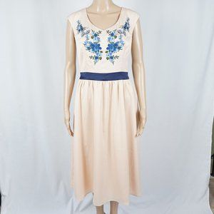 Brieanna Forget Me Not Evening Swing Dress Pockets